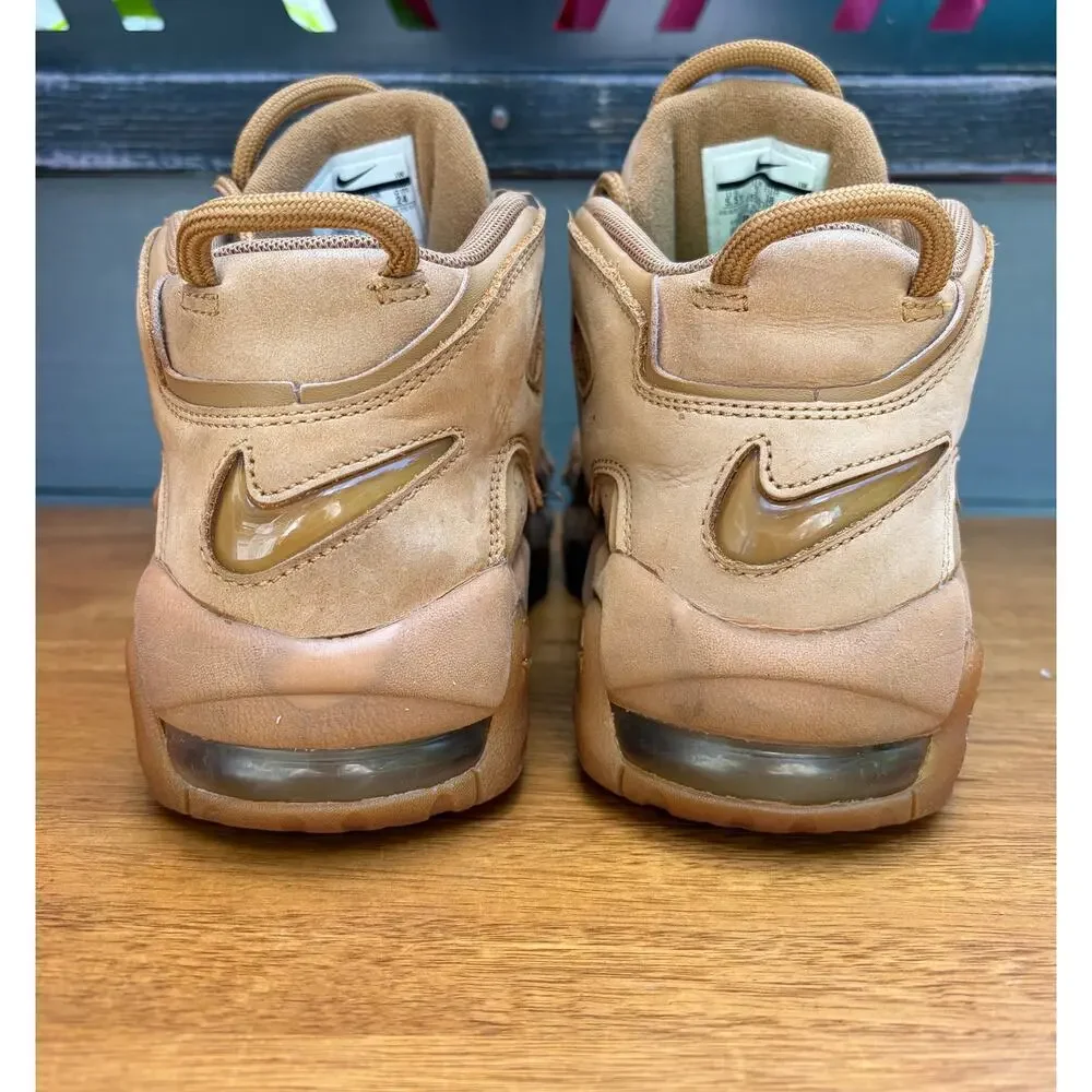 Nike Air More Uptempo GS Youth 5.5Y / Women's 7 Tan Nubuck Sneakers 922845-200